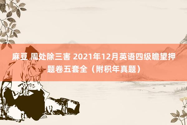 麻豆 周处除三害 2021年12月英语四级瞻望押题卷五套全（附积年真题）