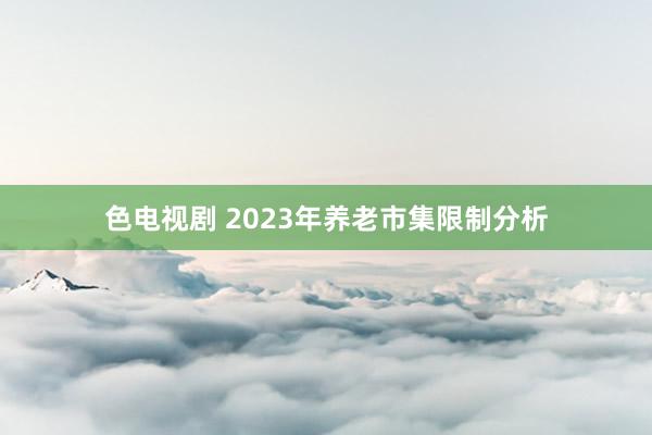 色电视剧 2023年养老市集限制分析